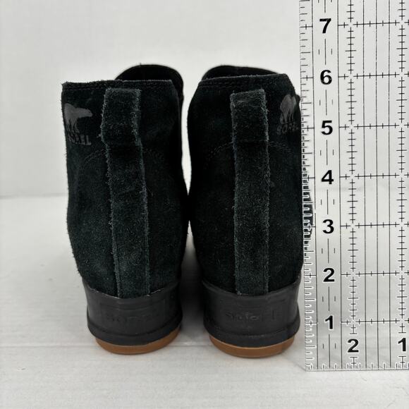 SOREL Evie II Waterproof Bootie - Free Shipping | DSW Sorel Evie II Ankle Boot Hidden Wedge Womens Size 8.5 Black Suede Leather Bootie